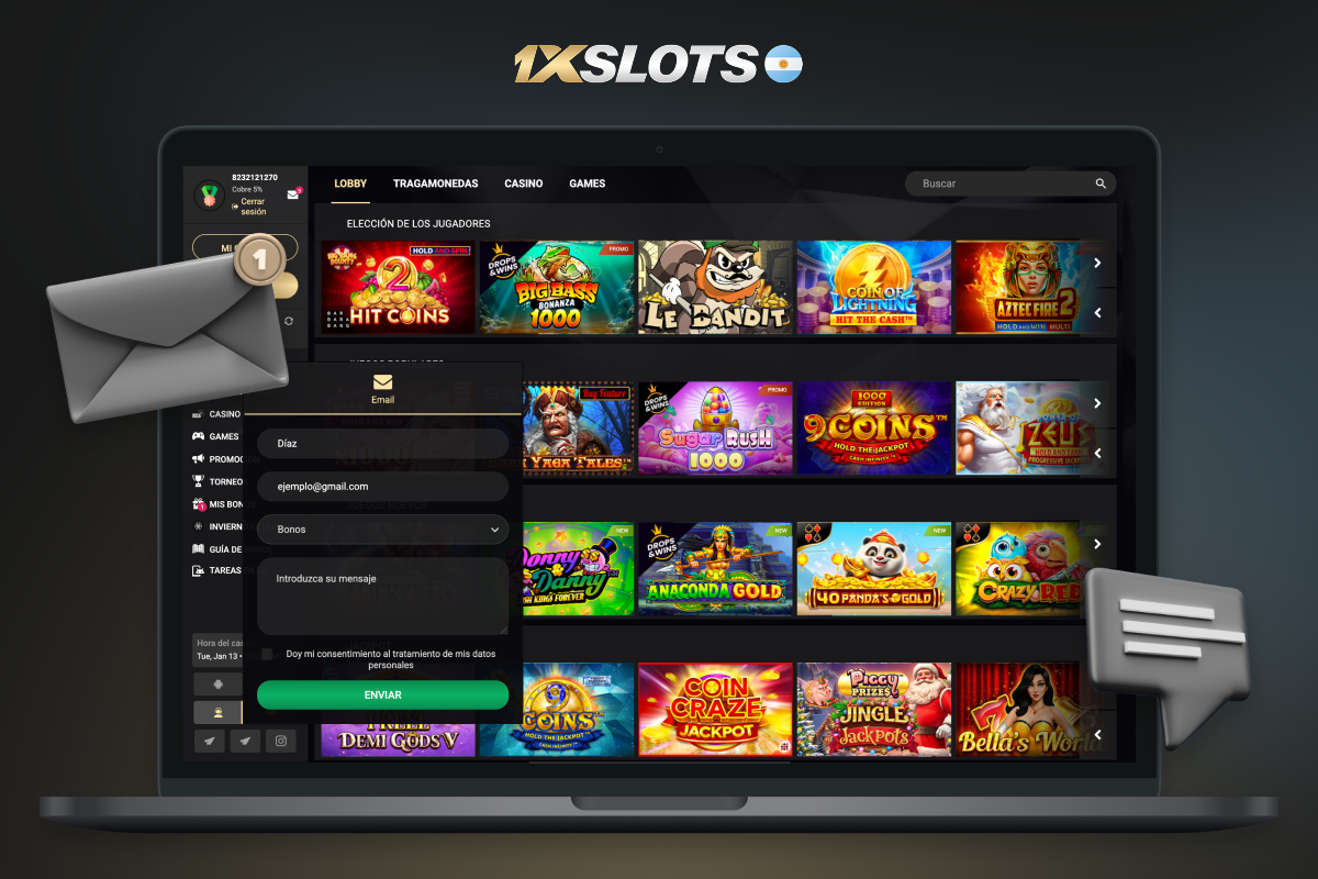 1xslots soporte al cliente