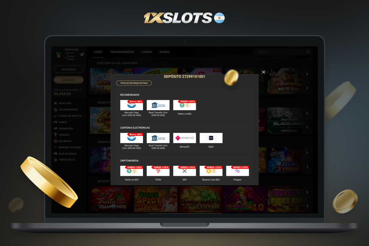 depositos y retiros en 1xslots casino