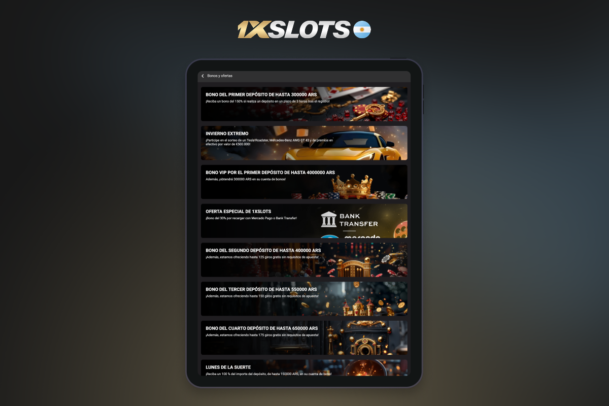 que bonificaciones hay en el casino 1xslots